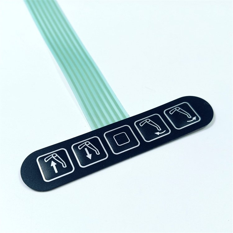 Autotex membrane silver keypad switch embossed metal dome push botton keyboard with 3M adhesive