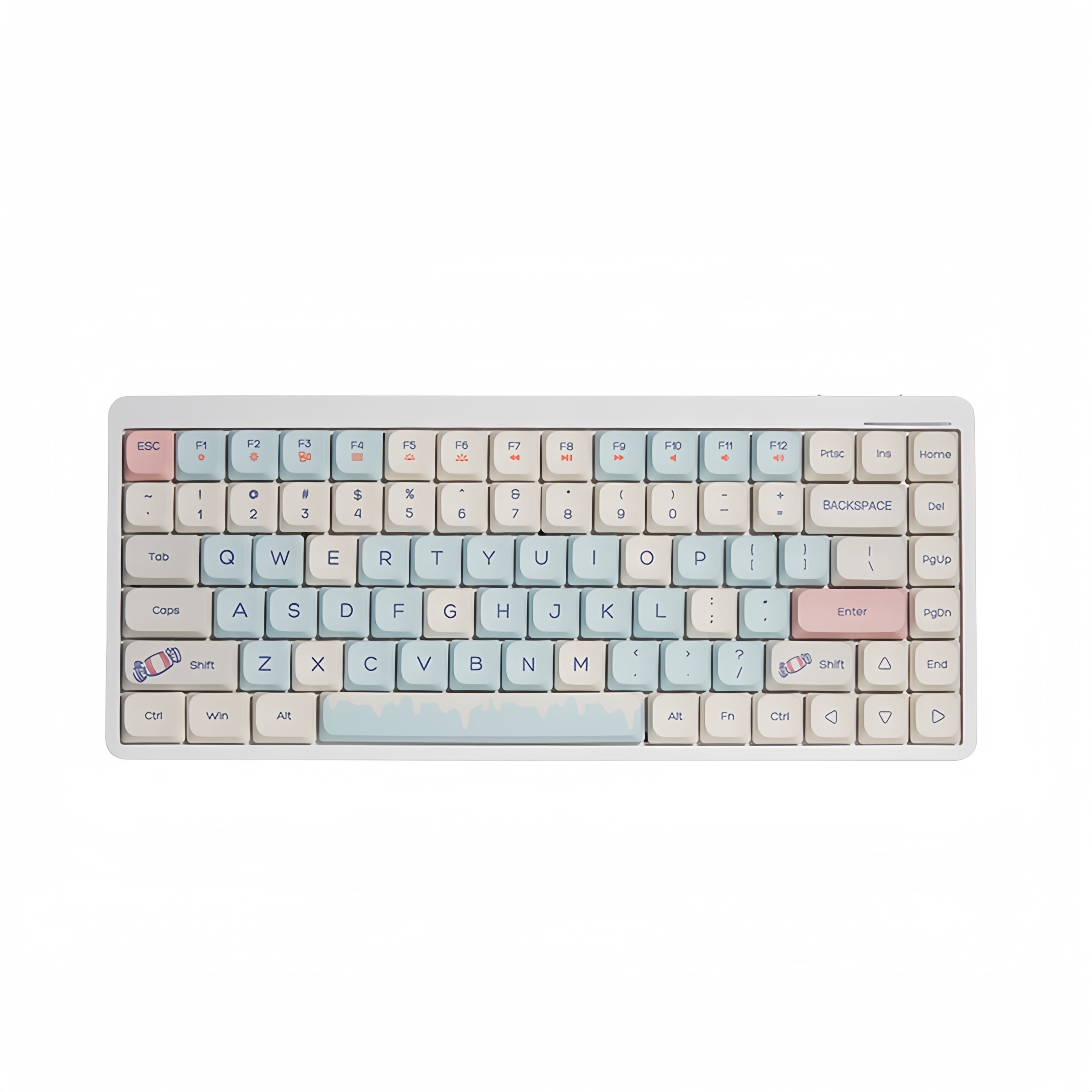 New Customize 84 Keys Tri Mode BT 2.4G Wired Outemu Switch Utra Slim Thin Low Switch Mechanical Wireless Keyboard