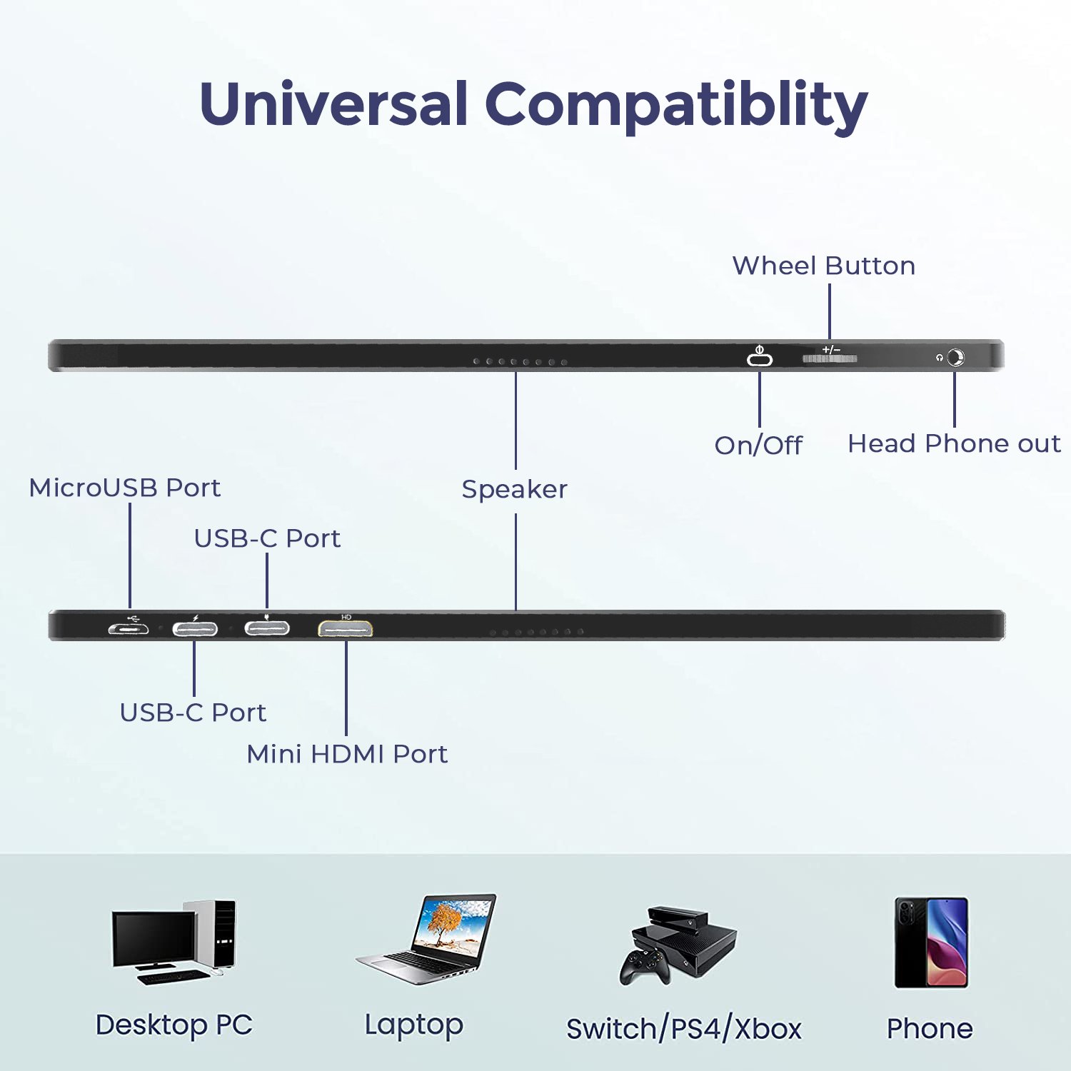 15.6 inch 1080P USB-C Monitor HDR Touchscreen Monitor Premium Smart Cover duel Speakers External Portable Monitor for Laptop