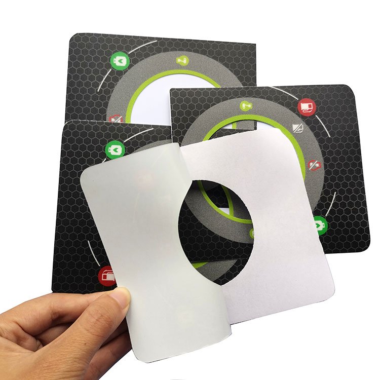 Custom Switch Keyboard sticker Panel control laser cut weatherproof polycarbonate silk screen Printing Front overlay Label
