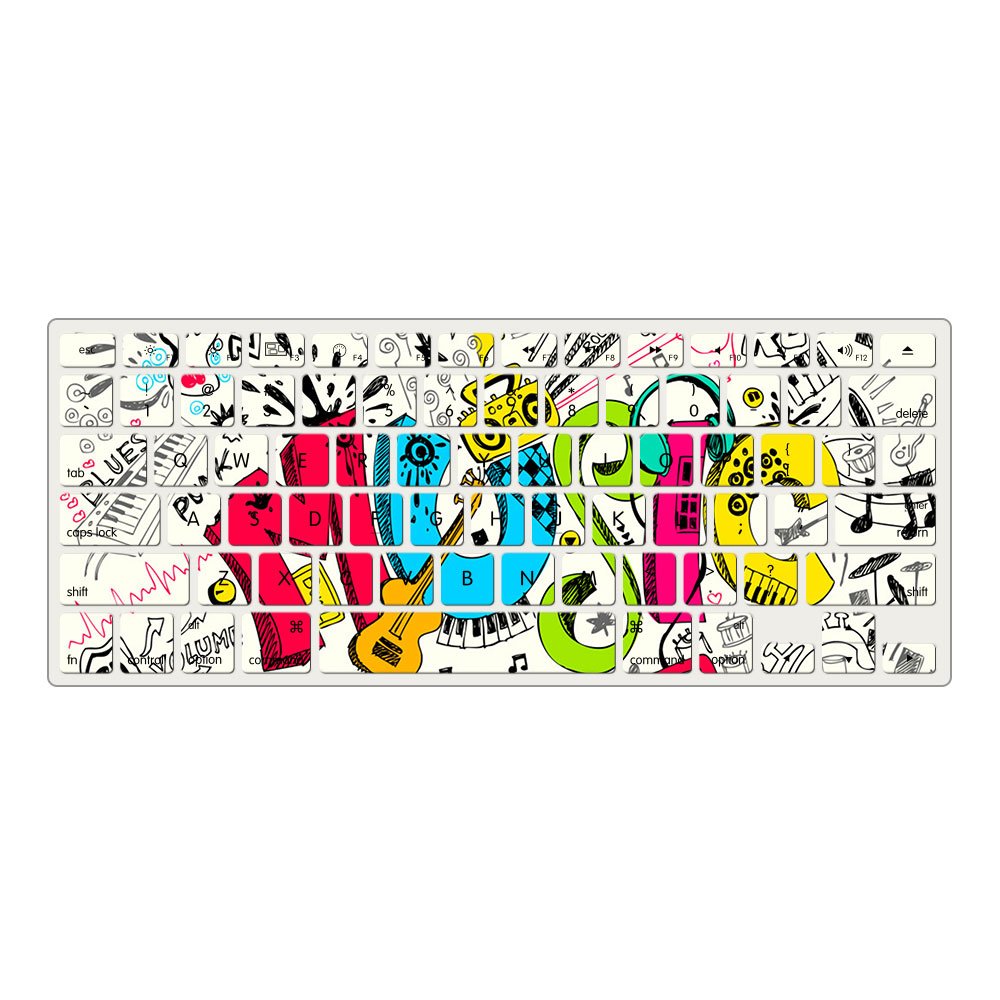 Custom factory sales waterproof Dust EU UK english letter Silicone keyboard skin cover film For macbook