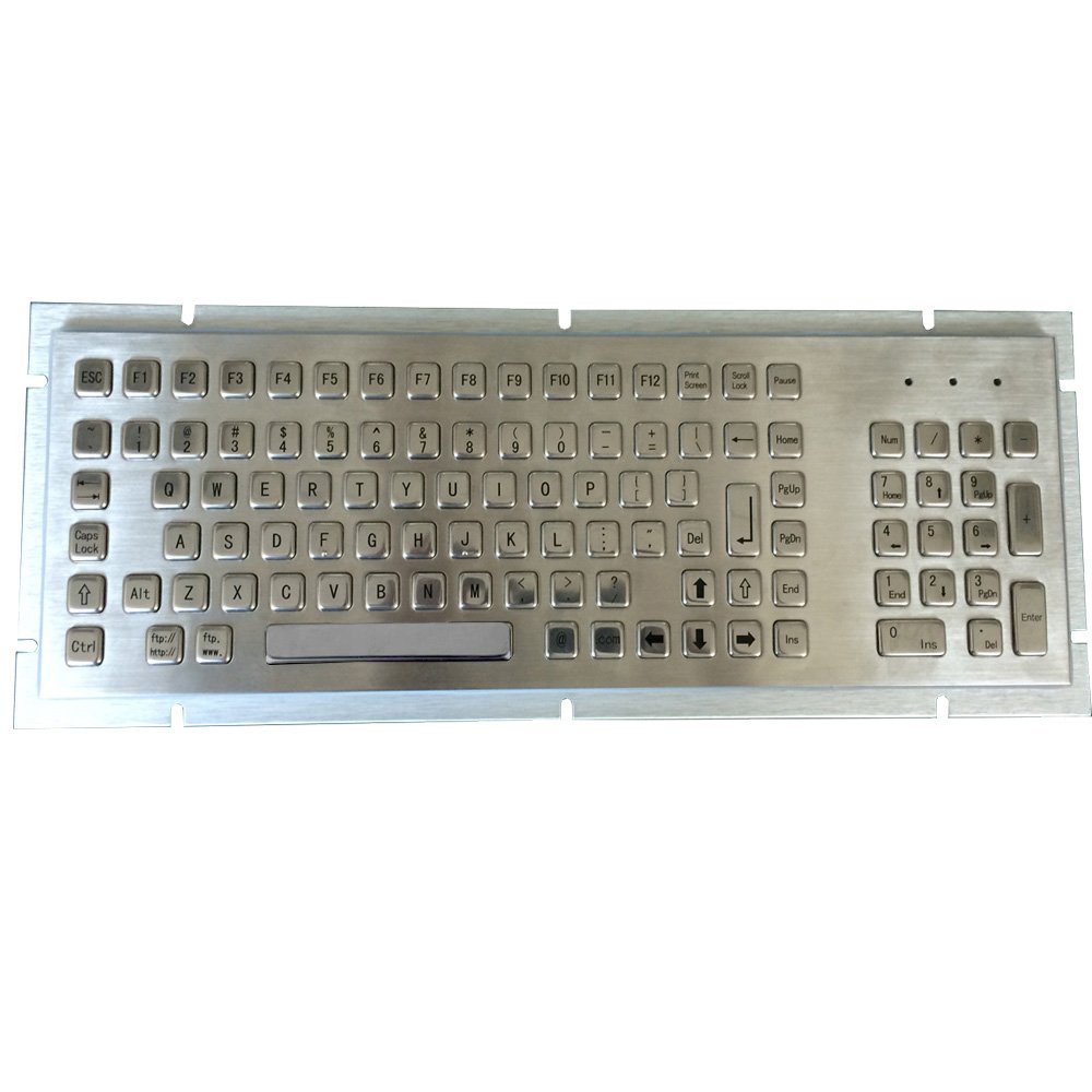 IP65 industry control Rugged USB PS/2 Keyboard Stainless Steel Metal keyboard factory direct service trackball touchpad keypad