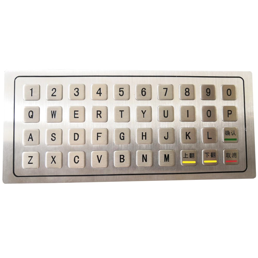 IP65 industry control Rugged USB PS/2 Keyboard Stainless Steel Metal keyboard factory direct service trackball touchpad keypad