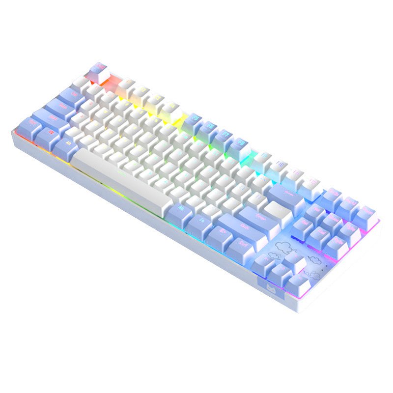 Bloody RGB TKL Mechanical Gaming Keyboard Small Compact PC Keyboard with Macros Russian RGB PCB Keyboard