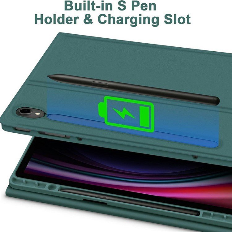 Bluetooth Keyboard Tablet Case for Samsung Galaxy Tab S9 FE SM X510 X516 X518 PU Flip Cover