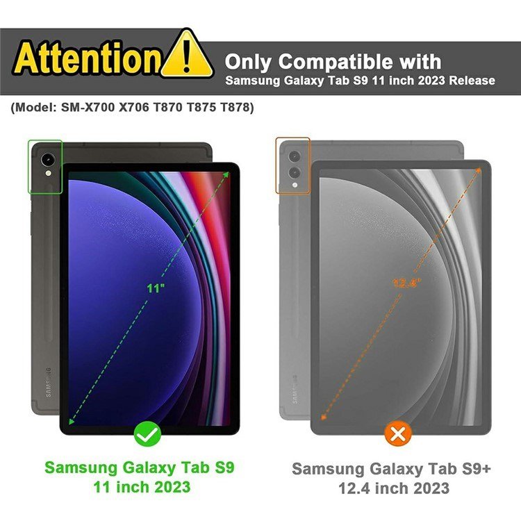 Bluetooth Keyboard Tablet Case for Samsung Galaxy Tab S9 FE SM X510 X516 X518 PU Flip Cover