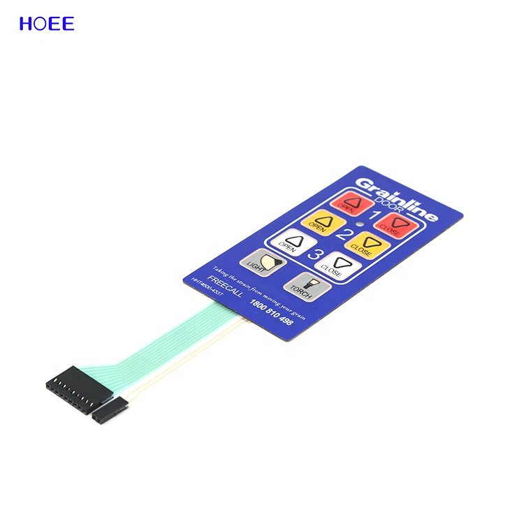 Customized size PET material button life million times membrane keypad membrane switch keyboard with LED