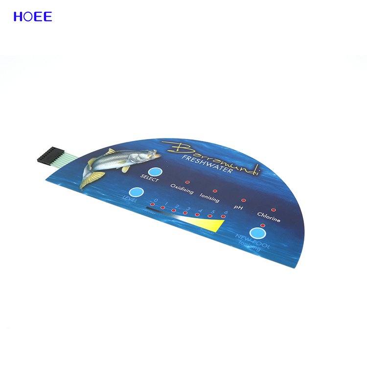 Customized size PET material button life million times membrane keypad membrane switch keyboard with LED