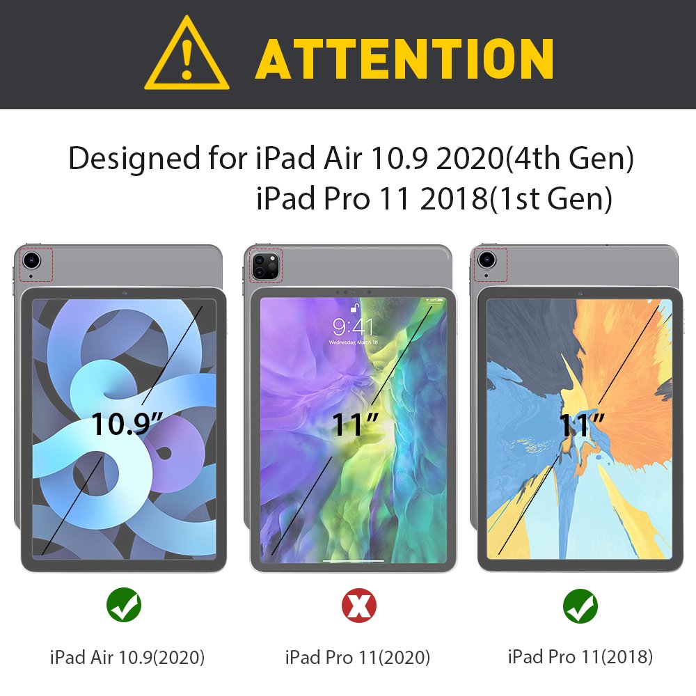 Xlevel New Fit For 2020 Apple iPad Air 4 10.9 Keyboard Leather Case For iPad Pro 11 inch 2018