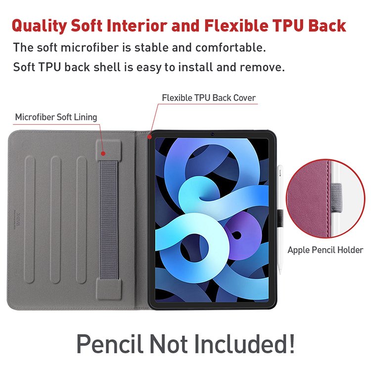 Xlevel New Fit For 2020 Apple iPad Air 4 10.9 Keyboard Leather Case For iPad Pro 11 inch 2018
