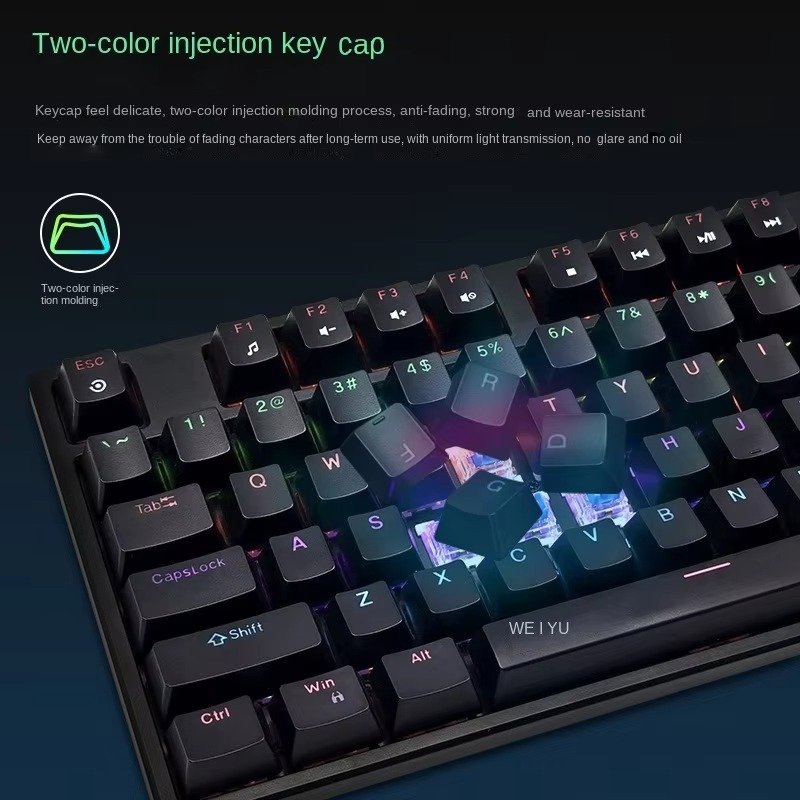 2024 New 104 keys Mechanical Gaming Keyboard RGB Gaming Mechanical Keyboard