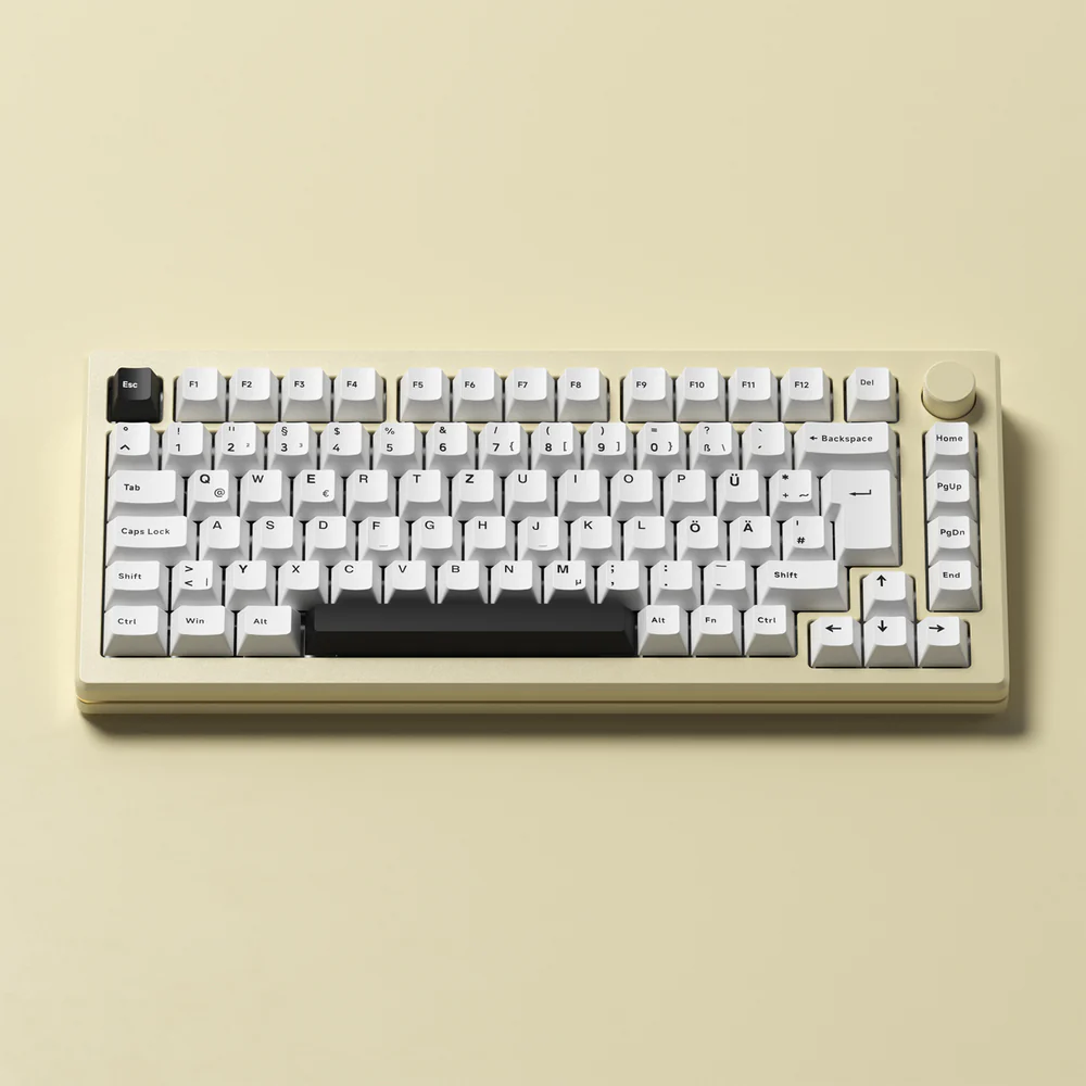 Akko MOD 007B HE Black On White ISO-DE/UK/Nordic/FR Magnetic Switch Dynamic Keystrokes Rapid Trigger Gaming Keyboard