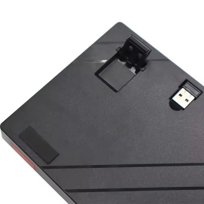 Black and Gray Dual-Mode Bluetooth/Wired 87-Key Hot-Swap Mechanical Keyboard with Green Switches RGB support