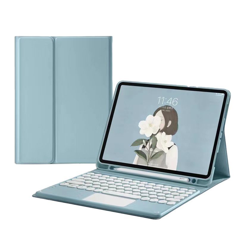 For iPad Pro 11 10.2 Air 4 Touchpad BT Keyboard Case Multifunction Wireless Keyboard Flip Cover With Pencil Holder