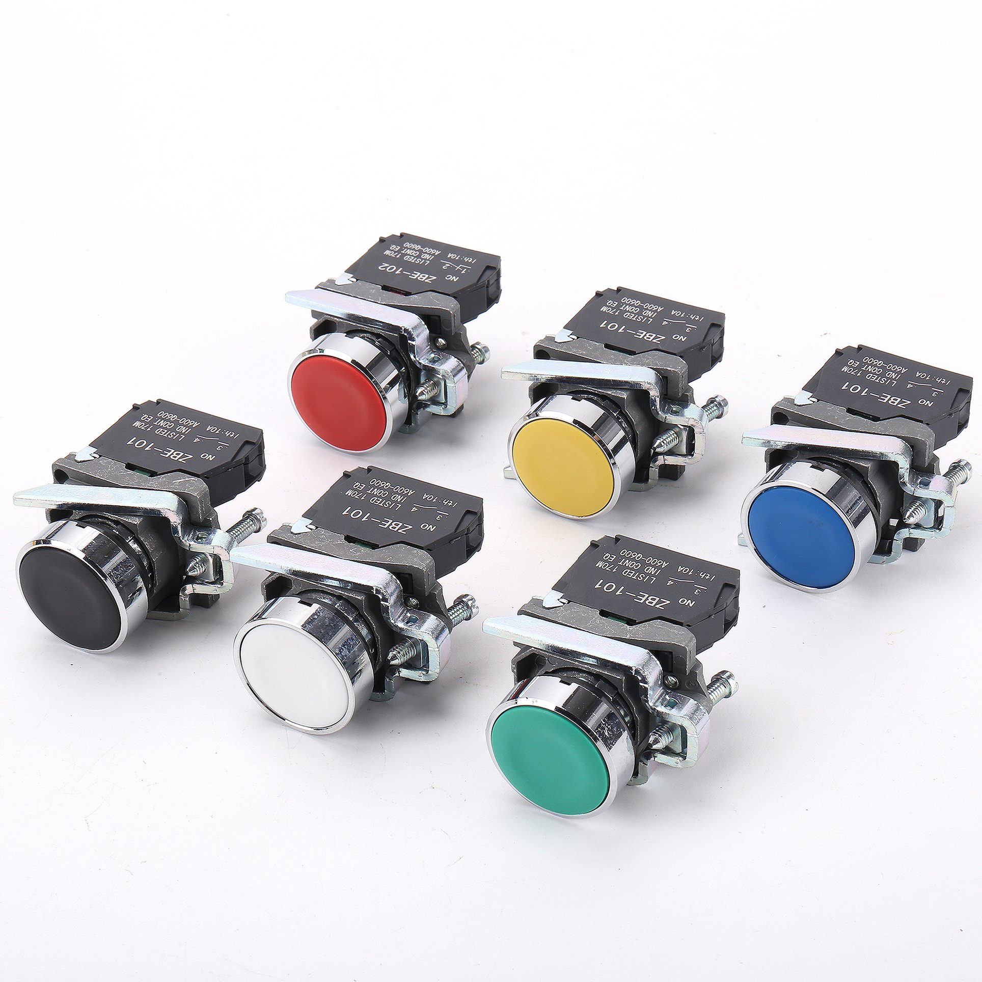 ABEI XB4-BA31 22mm 1NO NO NC momentary switch green ZBE-101 IP65 waterproof push button switches