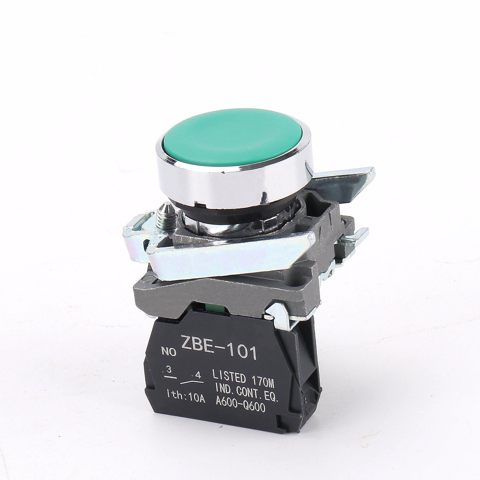 ABEI XB4-BA31 22mm 1NO NO NC momentary switch green ZBE-101 IP65 waterproof push button switches
