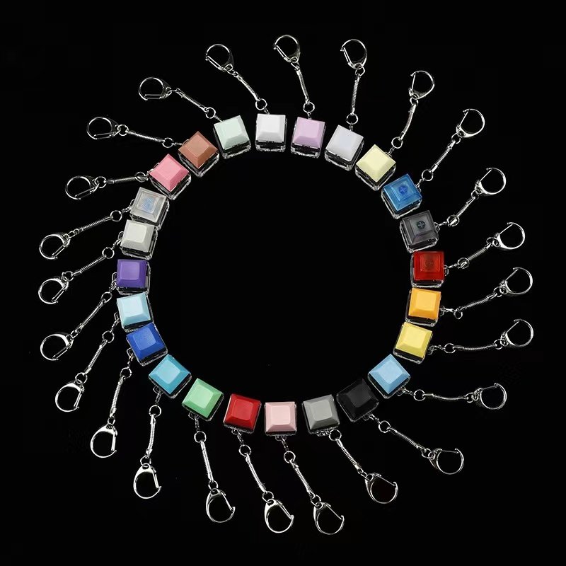 Keychain Switch Tester Keyboard Gateron Colors Razer Cherry Profile Transparent Keycap keychain custom logo print keycap design