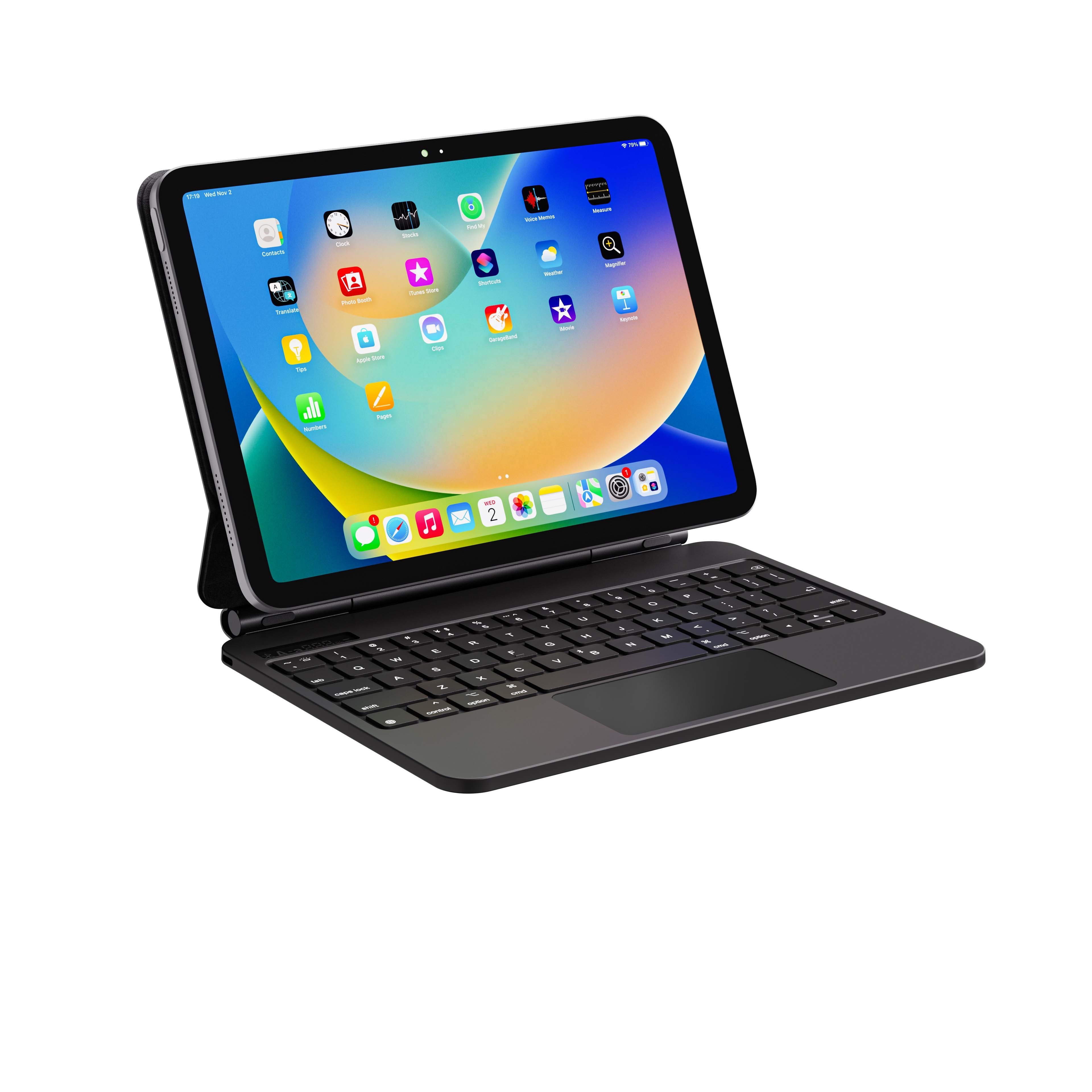 Factory Wholesale OEM/ODM Magic Keyboard with Multi-touch Trackpad Hinge Kickstand and RGB Backlit for iPad 10.9'', 11'', 12.9''