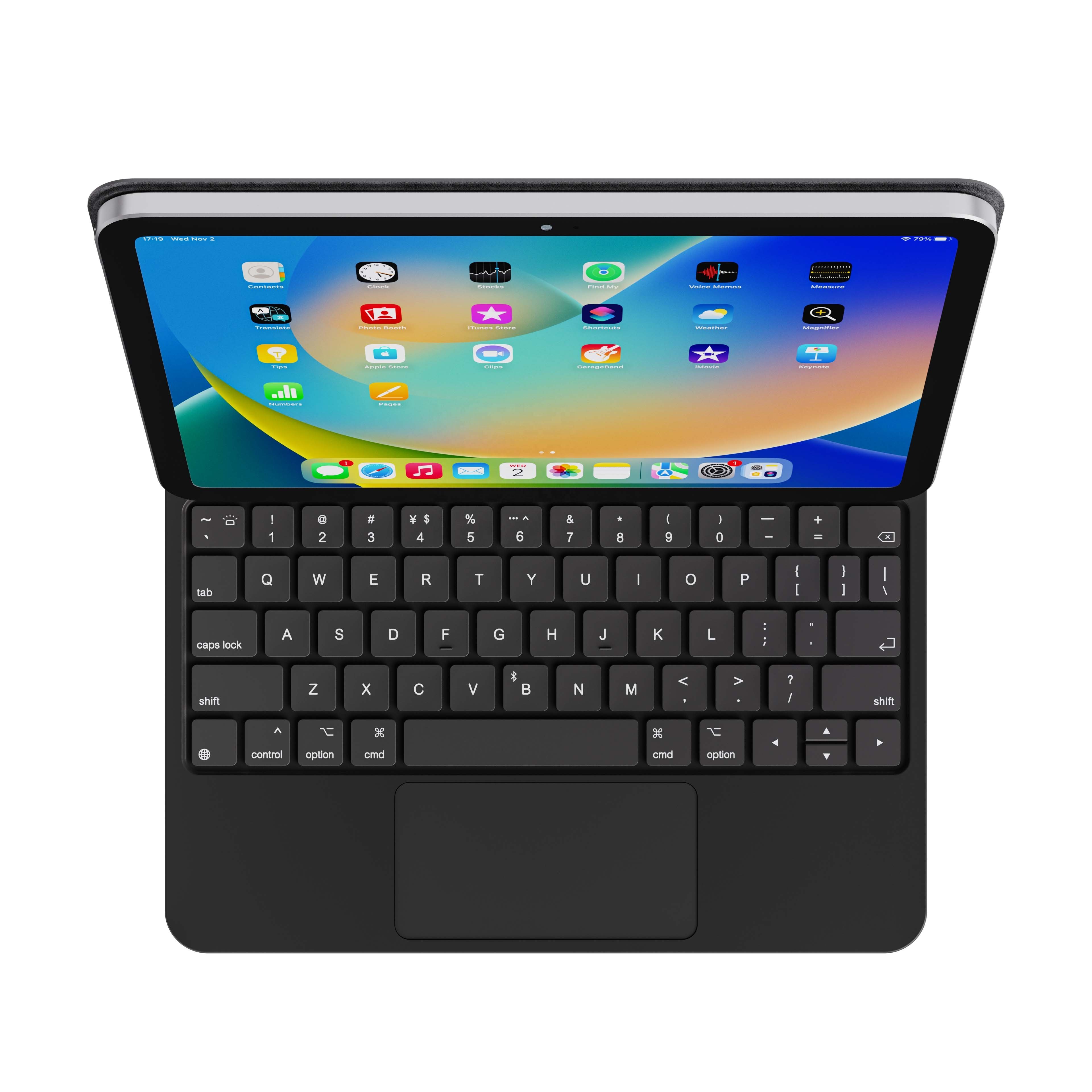 Factory Wholesale OEM/ODM Magic Keyboard with Multi-touch Trackpad Hinge Kickstand and RGB Backlit for iPad 10.9'', 11'', 12.9''