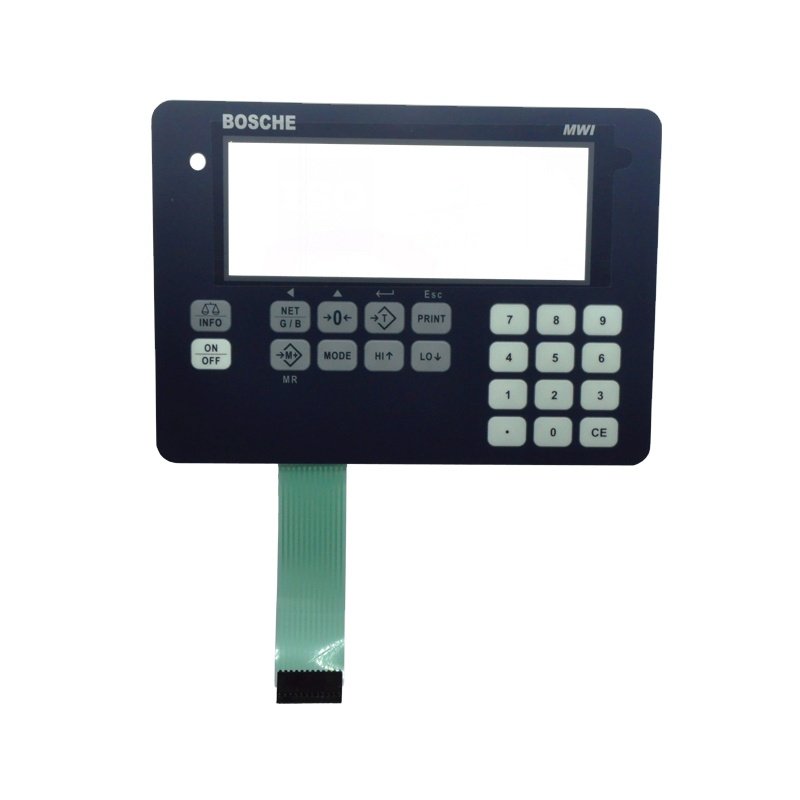 China Factory Custom Thin Film Poly Dome Membrane keyboard Switch Keypad With Transparent Window
