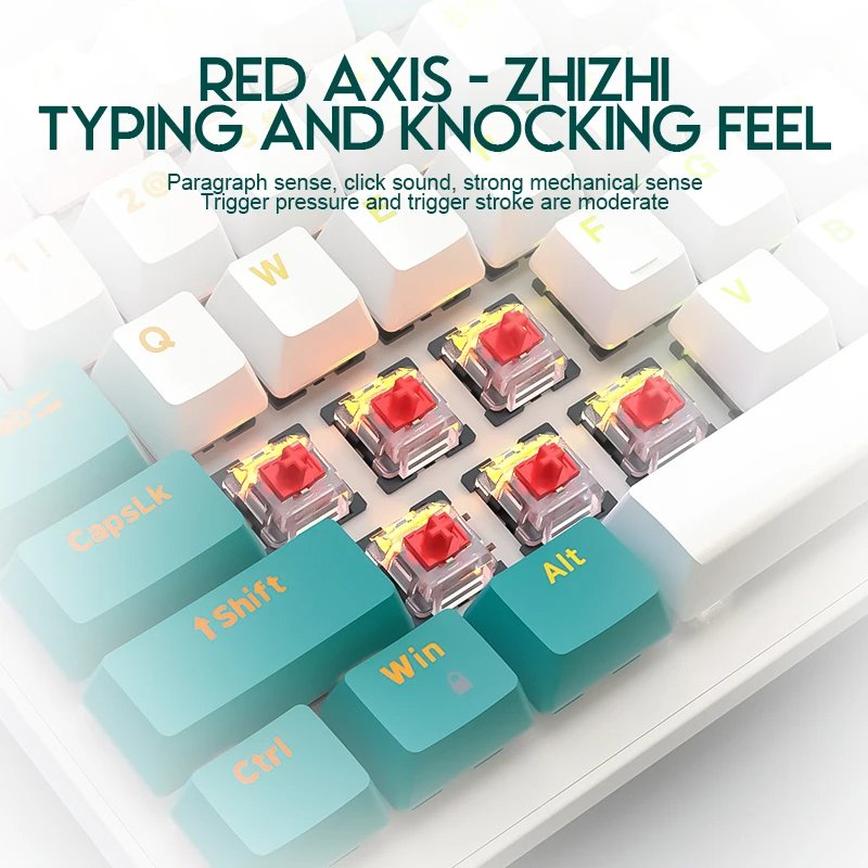 Cj100 Keys RGB Type-C Full Size Hotswappable Personalized Keycap For Laptop PC Computer Mini Gaming Keyboard Mechanical Keyboard