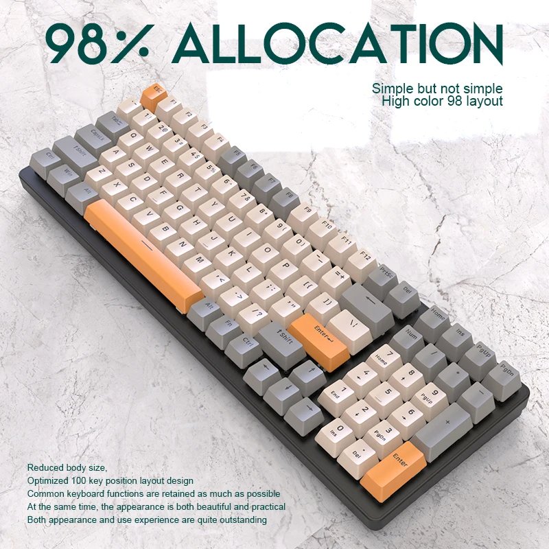 Cj100 Keys RGB Type-C Full Size Hotswappable Personalized Keycap For Laptop PC Computer Mini Gaming Keyboard Mechanical Keyboard