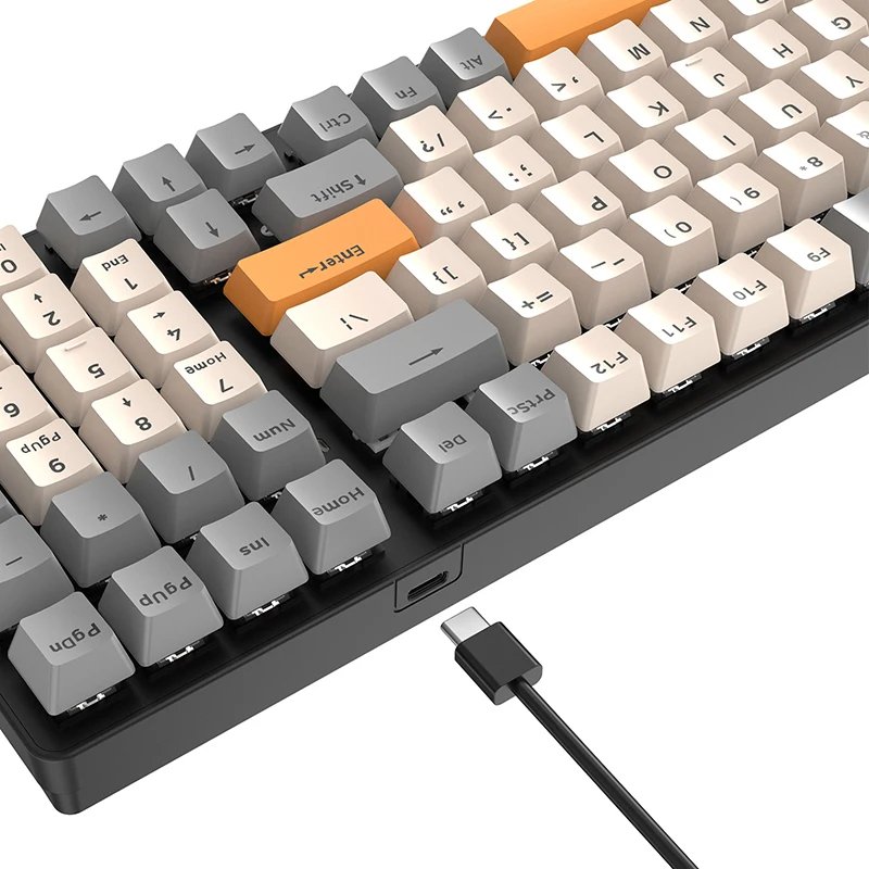 Cj100 Keys RGB Type-C Full Size Hotswappable Personalized Keycap For Laptop PC Computer Mini Gaming Keyboard Mechanical Keyboard