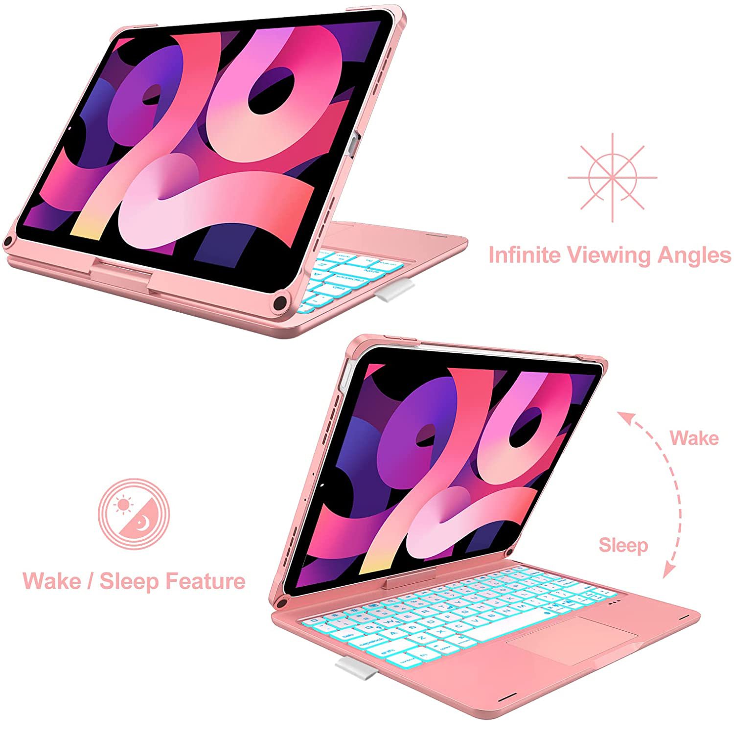 Backlit 360 Rotating Magic Touchpad ipad air magic keyboard for Ipad Pro 11 Inch Ipad Air 4Th Generation 10.9 Inch