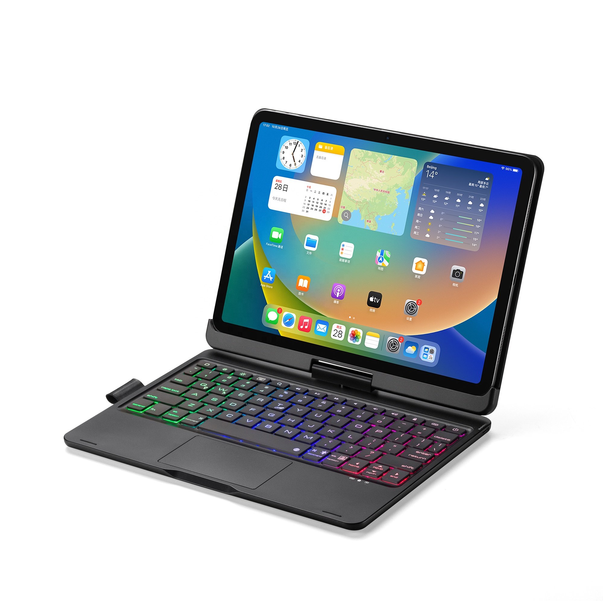 New Arrival Rotatable Cover Blue tooth Keyboard Wireless Keyboard Case for iPad Air 5