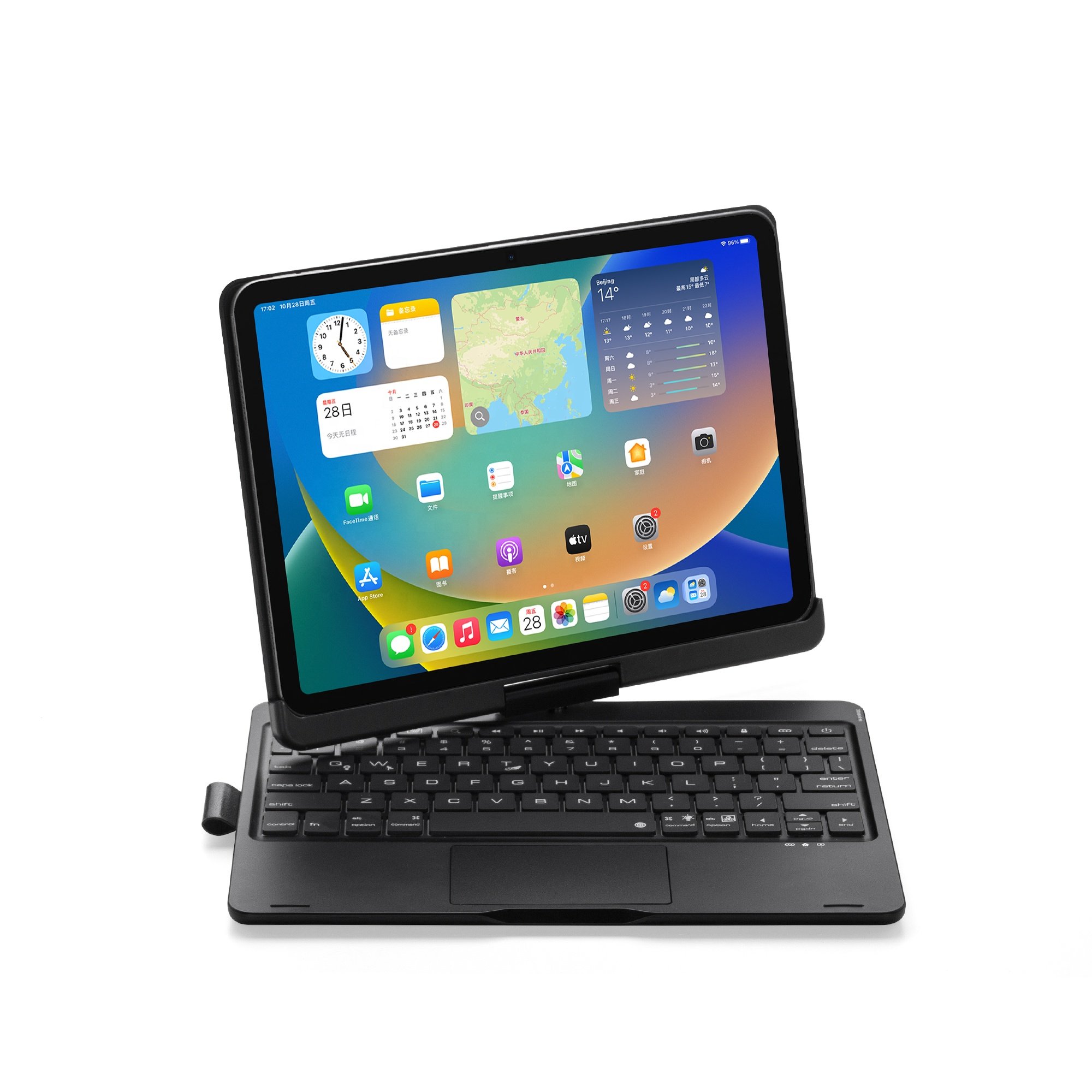 New Arrival Rotatable Cover Blue tooth Keyboard Wireless Keyboard Case for iPad Air 5