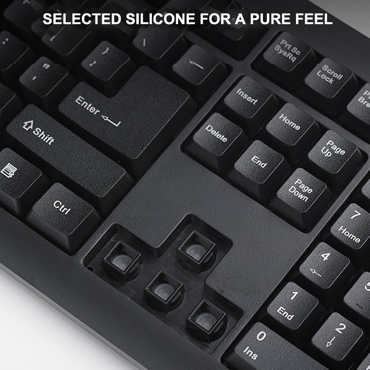 Rapoo K150 Wholesale 104Key Wired Office Membrane Reasonable Price 104Key Optical Switch Keyboard Shenzhen