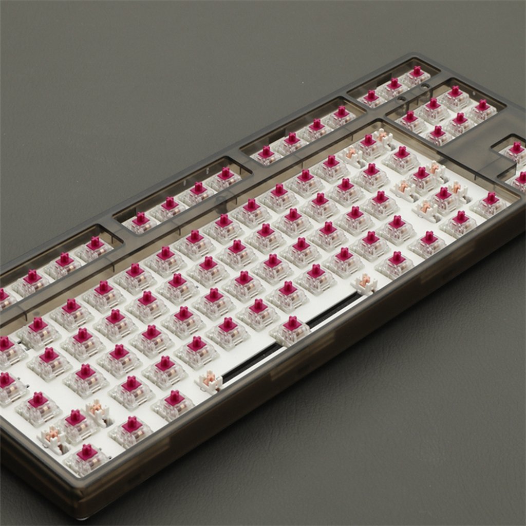 KTT CONTENT Wine Red Color 55g Linear Switch 3 Pin POM hotplug Mechanical Keyboard RGB Gaming Keyboard Switches