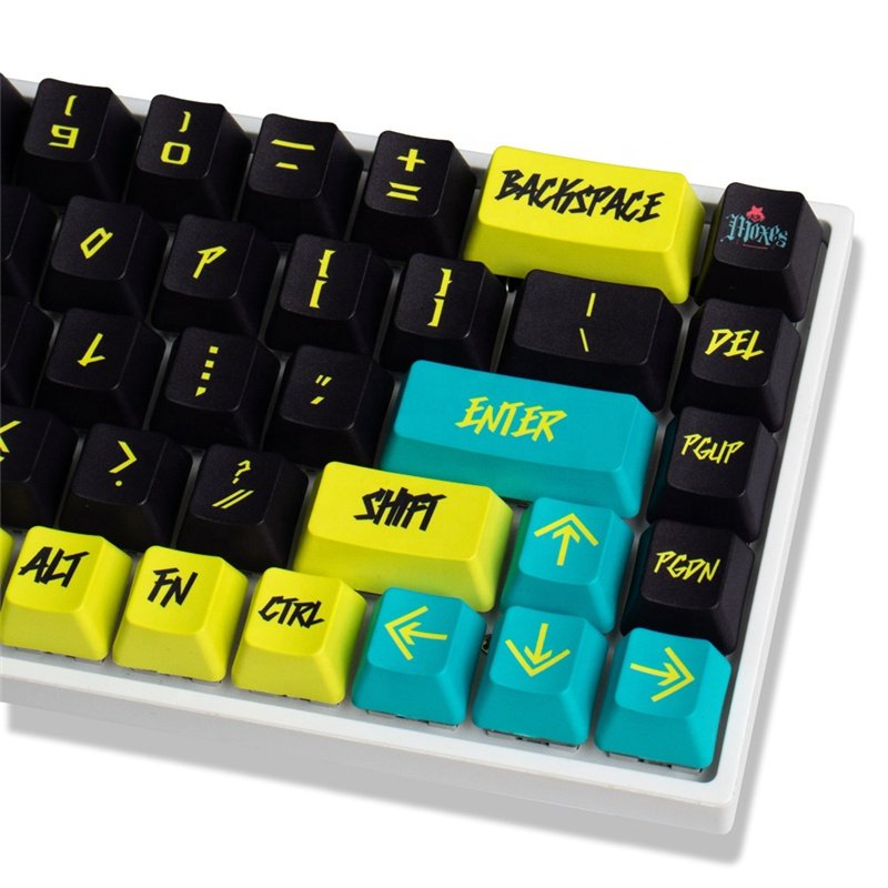 Cyberpunk Keycaps 129/23 Keys Cherry Profile PBT DYE - SUB Keyboard MX Switch Machine Game Keyboard 61/64/68/84/87/96/98/104/108