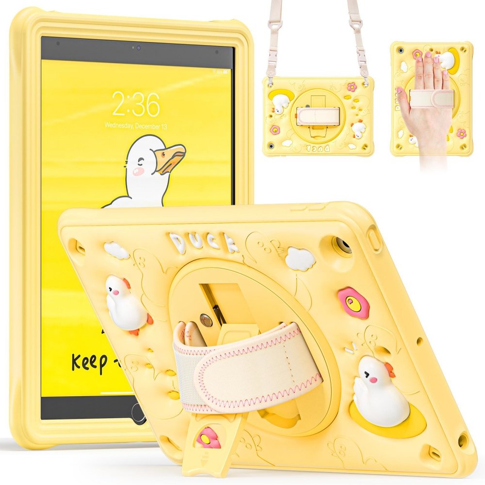 Cute Cartoon 3D Dolphin Silicone TPU Shockproof Case for Apple iPad 10.2 2019/2020/2021