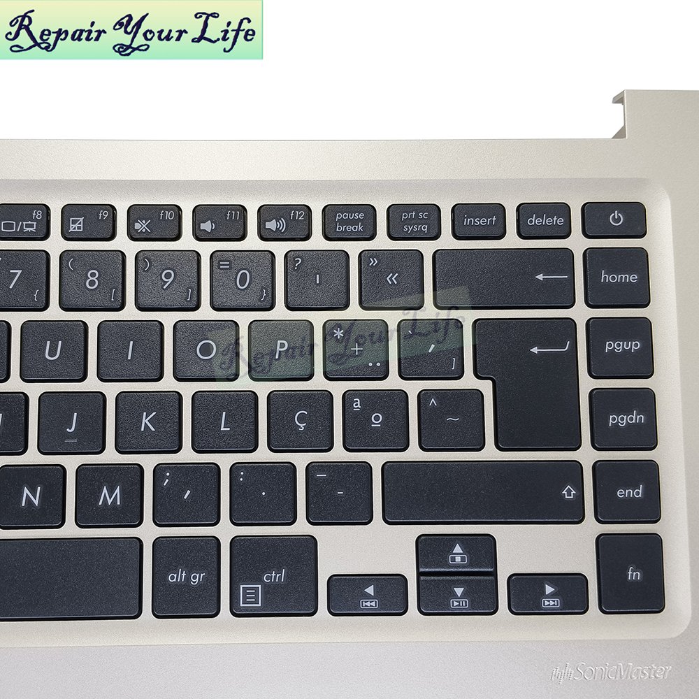 PO Portuaguese For Asus X510UF X510UA X510UN X510UQ X510UR Palmrest C cover shell no Backlit Keyboard 1KAHZZT002P Original new