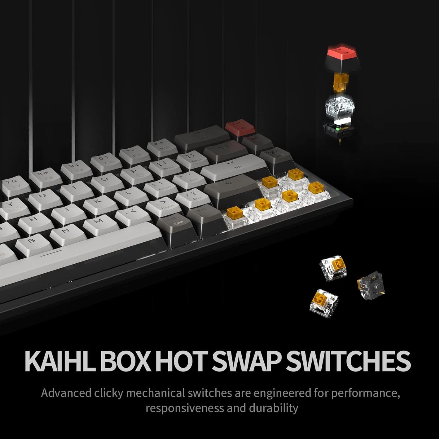 X1Pro Wireless Triple Mode 2.4G Bluetooth5.0 USB-C 65% Layout 68 Keys Hot Swappable Kailh Box Switch Mechanical Gaming Keyboard