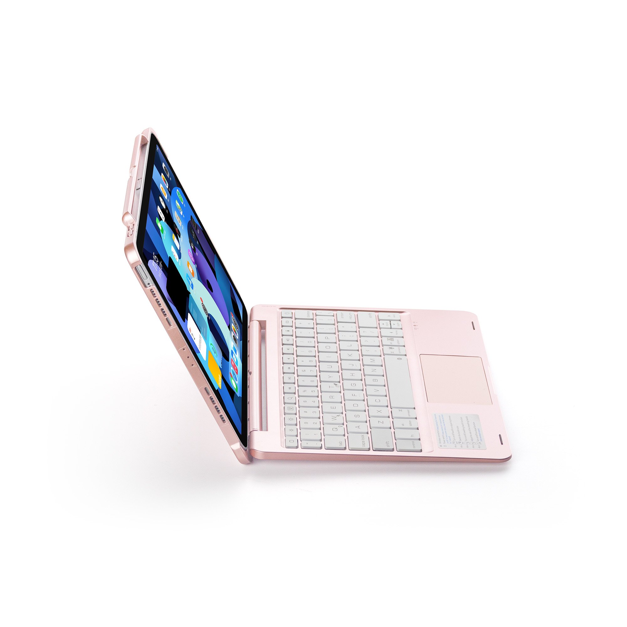 Portable Convenient BT Wireless Keyboard with Pencil Holder