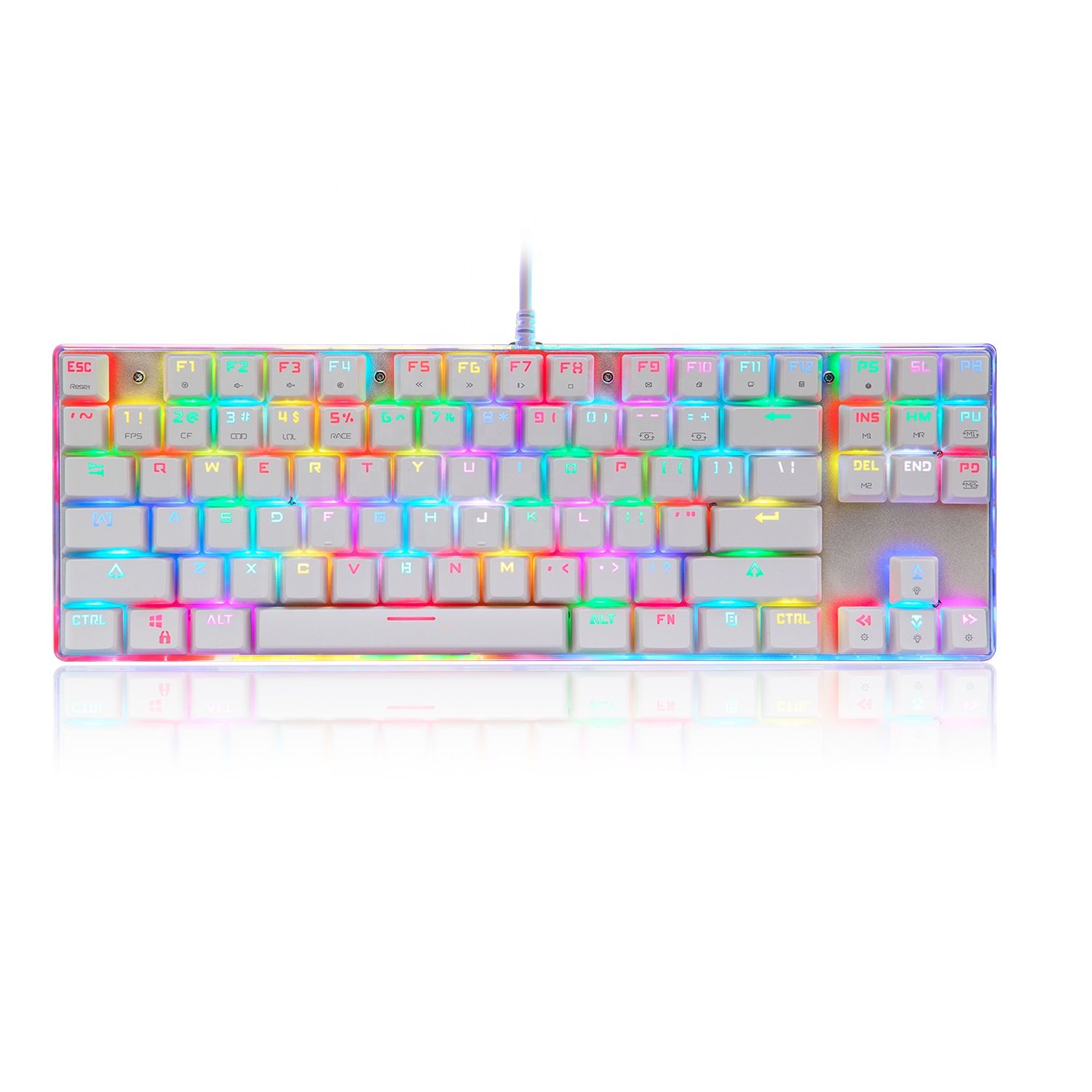 Motospeed New K87S USB Wired Mechanical Keyboard Outemu kailh Switches Gamer Keyboard 87 Keys RGB Mechanical Gaming keyboard