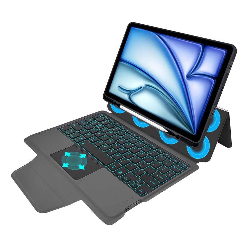 detached back magic combo wireless keyboard tablet case For iPad Air 11 2024 protective tablet case cover
