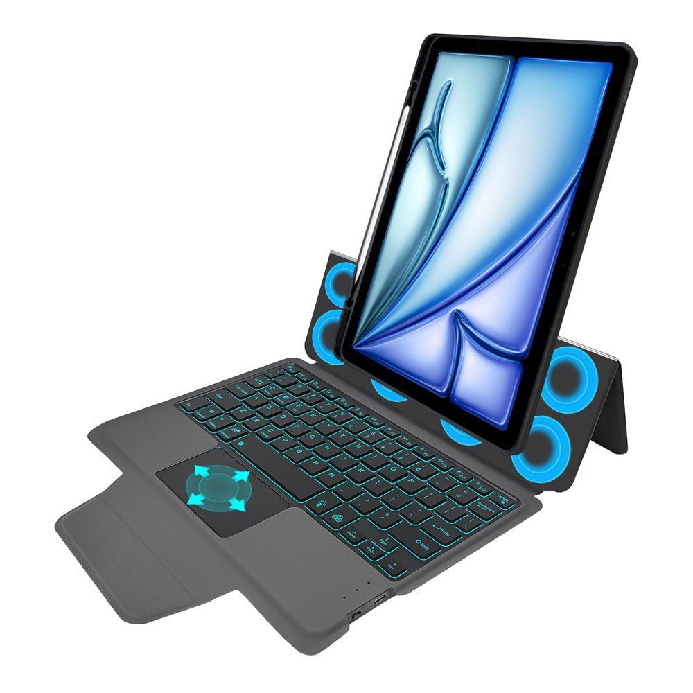 detached back magic combo wireless keyboard tablet case For iPad Air 11 2024 protective tablet case cover