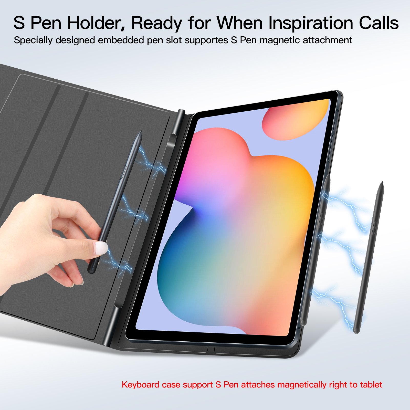 Flip Fold Magnetic With Backlight Wireless Keyboard Tablet Cover For Samsung Galaxy Tab S6 10.4 Case Keyboard