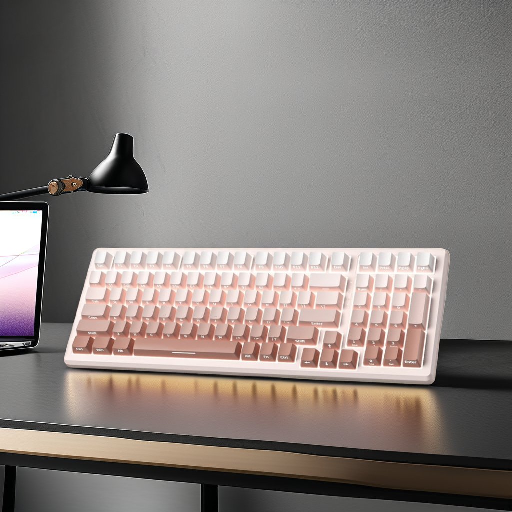 K99 Hot Swap 90% keyboard Gradient Pink Side Printed Double Shot PBT Keycaps LED Backlit Wired 99 Key Gaming Mechanical Keyboard