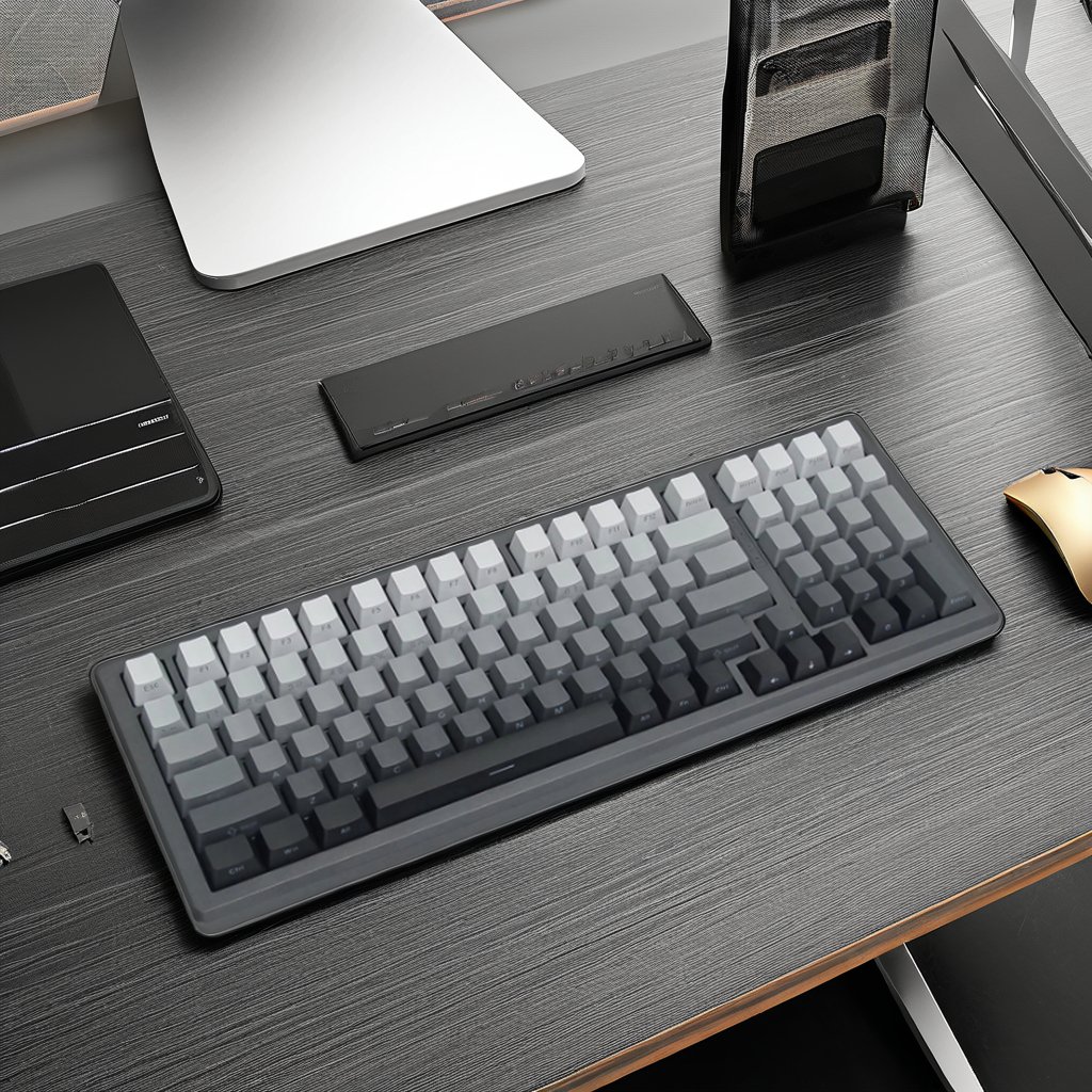 K99 Hot Swap 90% keyboard Gradient Pink Side Printed Double Shot PBT Keycaps LED Backlit Wired 99 Key Gaming Mechanical Keyboard
