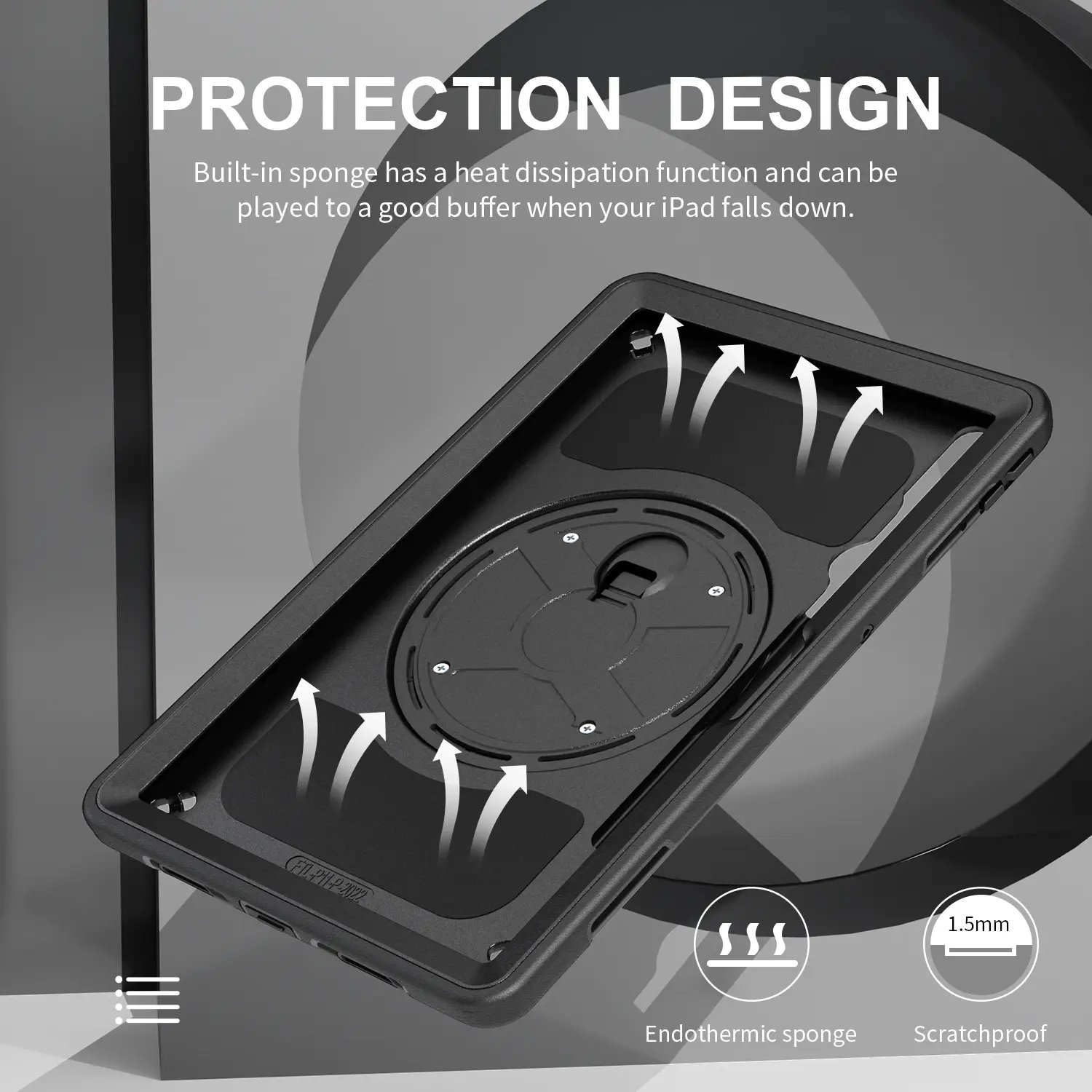 AilesTecca 360 Rotating Stand PC TPU Hybrid Defender Tablet Case for Samsung Galaxy Tab A7 Lite 8.7 inch Heavy Duty Rugged Case