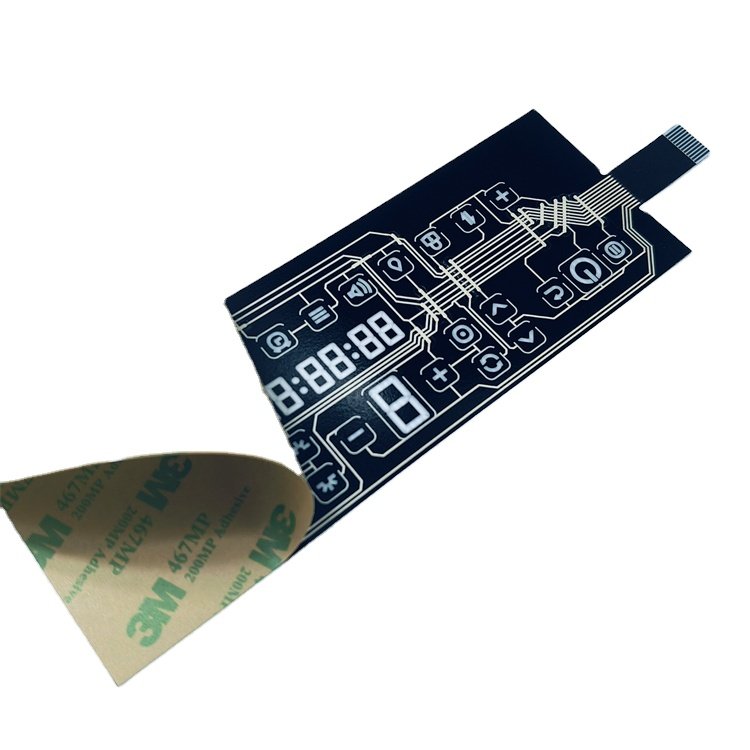 Factory Keypad&keyboards Film Pressure Sensor Tactile Capacitive Membrane Keyboard Switch With 3M467 Adhesive For Home Appliance