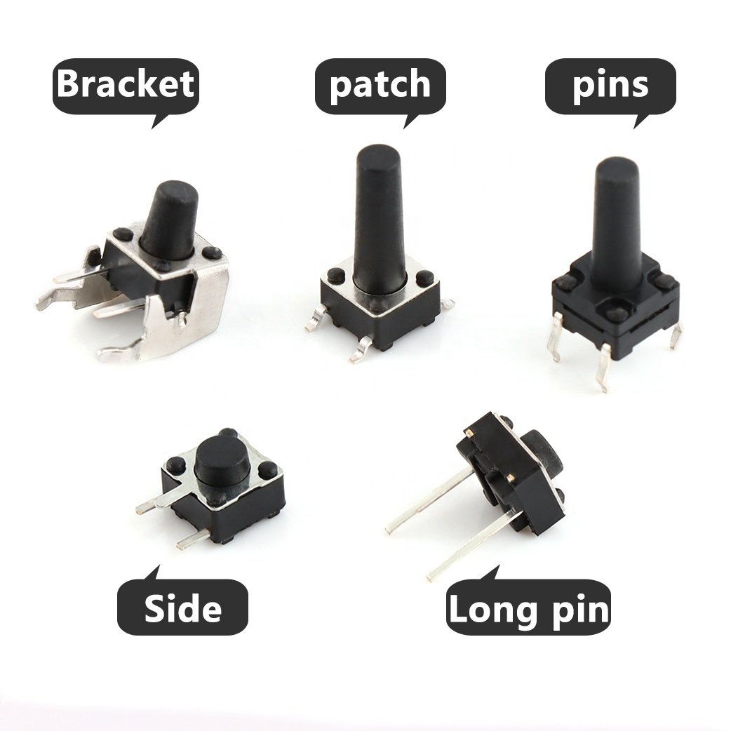 Illuminated Smd Tactile switch Tact switch 6x6x8 Side 4 Pin 5 Pin Tactile Buttons 12x12mm 4x4mm Side 6*6*4.3 Tact Switch