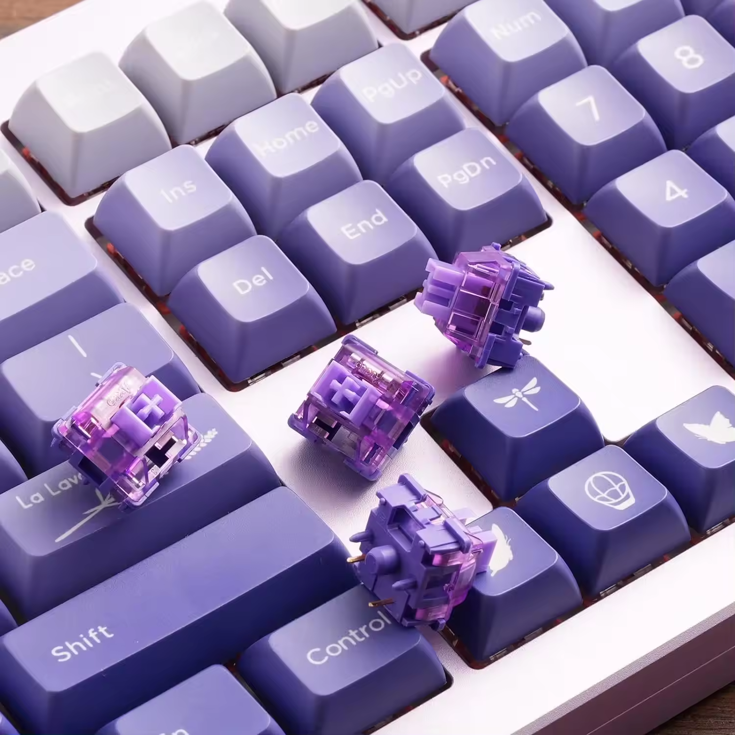 Factory Wholesale 45 Pcs Per Box Lubed Akko V3 Pro CS Matcha Green Silver Lavender Akko Keyboard Switches