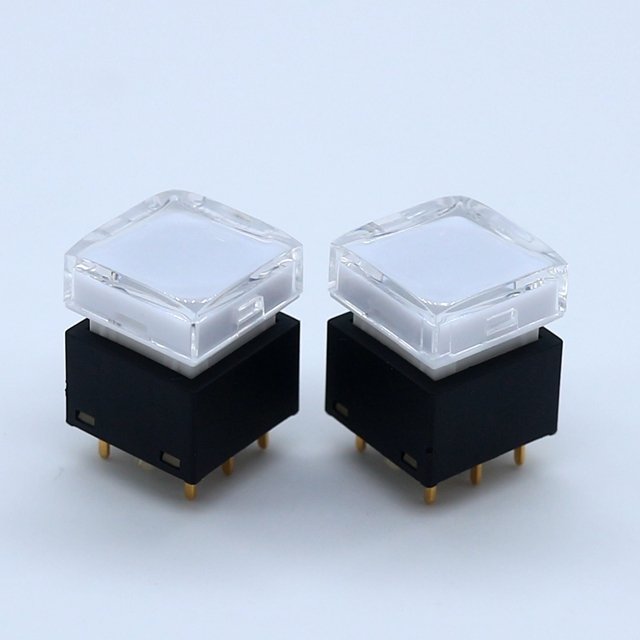 Touch Button Plastic LED Light Illumination Push Button Switch For Audio And Video Processors