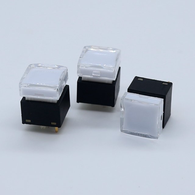 Touch Button Plastic LED Light Illumination Push Button Switch For Audio And Video Processors