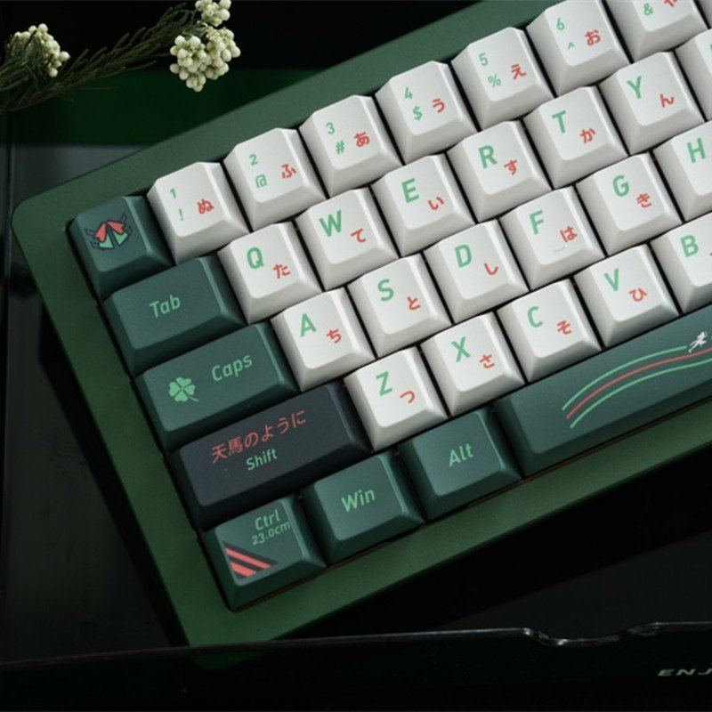 Anime Jockey Girl Silent Suzuka Keycaps PBT Cherry Profile Dye Sublimation 140 Keys For MX Switch Mechanical Keyboard